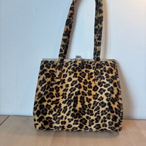 Lovely Vintage Leopard  XL Purse